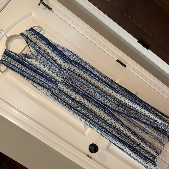 BOHO hippie Flowy blue floral maxi dress plus size 2x cottage core western - Picture 4 of 10